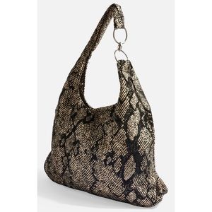 TOPSHOP | Zambia Snake Slouch Tote Bag